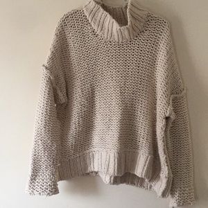 Free People Turtleneck Sweater Offwhite size L
